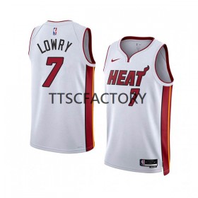 Maillot Basket Homme Miami Heat Kyle Lowry 7 Nike 2022-23 Association Edition Blanc Swingman